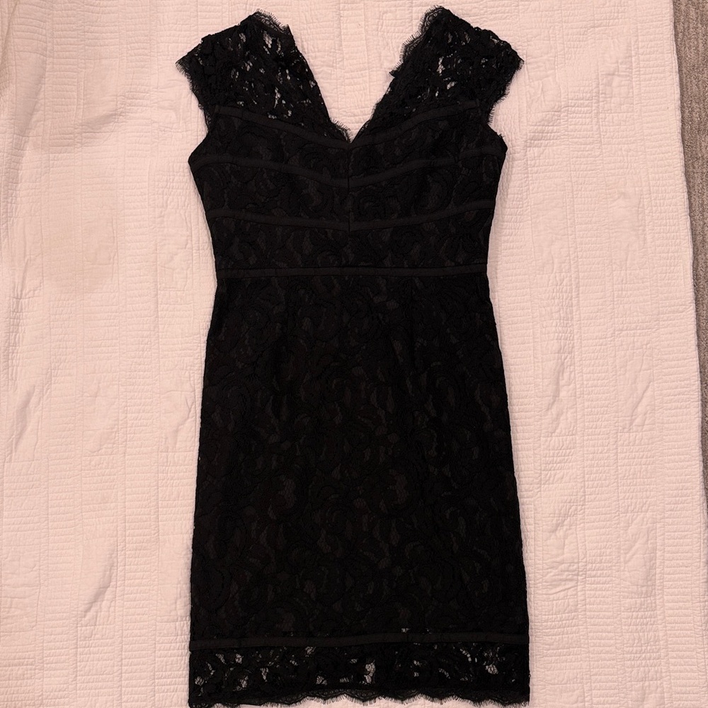 Adrianna Papell Elegant Black Lace Dress